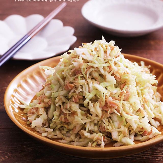 天ぷら料理にもう一品!キャベツとツナサラダ