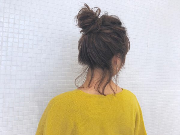 長めボブがすっきりまとまるヘアアレンジ