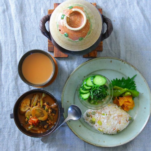 ピーマンと夏野菜のカレー