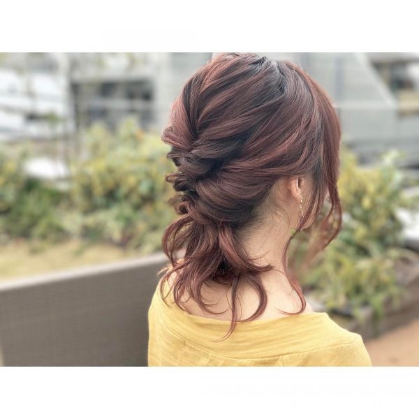 くるりんぱの浴衣ボブヘアアレンジ3