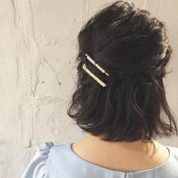 黒髪ボブアレンジ4