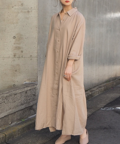 40代のシャツワンピの秋コーデ 最新 上手にサラッと着こなすには Folk