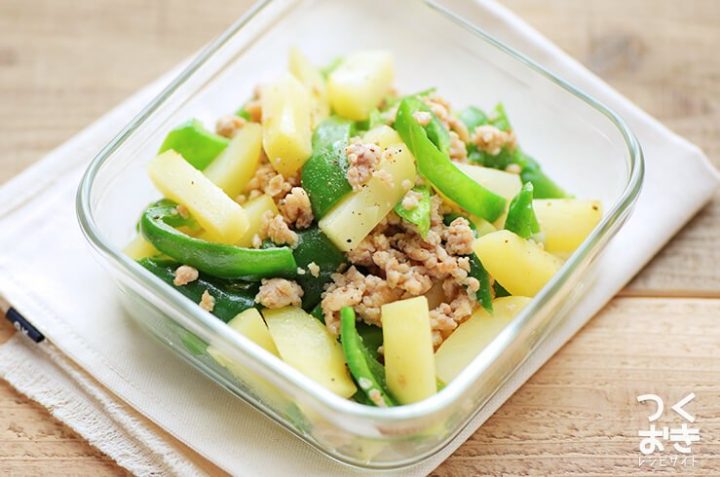 人気の和食に！ひき肉とピーマンの塩麹炒め