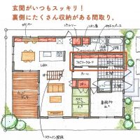 玄関がいつもスッキリ 裏側にたくさん収納がある間取り Folk