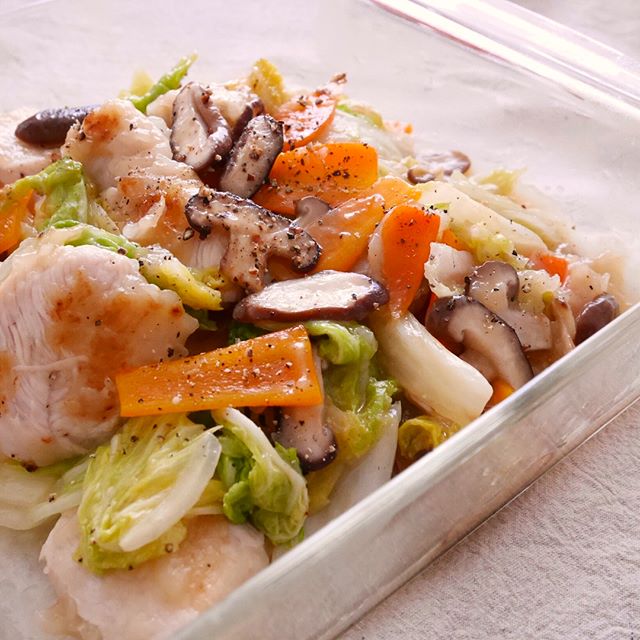 簡単な常備菜!鶏胸肉と白菜の八宝菜風炒め