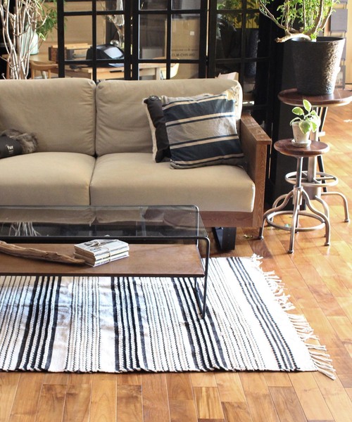 [a.depeche] cotton rug 2154 rectangle / リビング マット