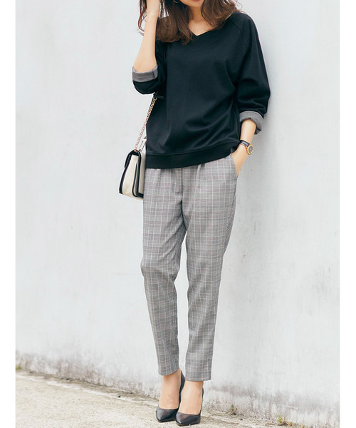 チェック柄パンツの秋コーデ 大人女性のおしゃれ上手な着こなし方は Folk