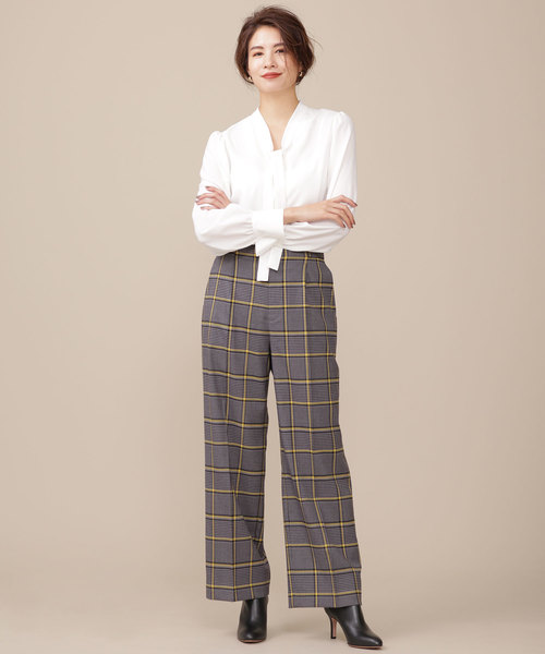 チェック柄パンツの秋コーデ 大人女性のおしゃれ上手な着こなし方は Folk