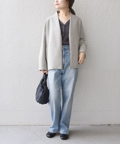 10月下旬の服装|コクーンジップブルゾン×デニム