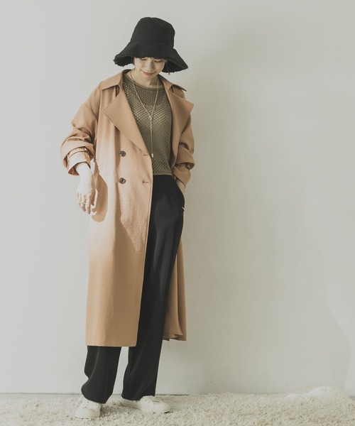 10月下旬の服装|トレンチコート×テーパードパンツ