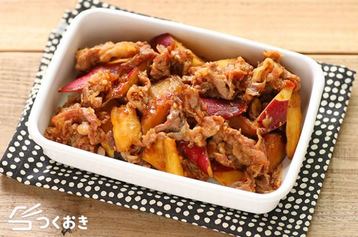 常備菜に人気！豚肉とさつまいもの甘辛炒め