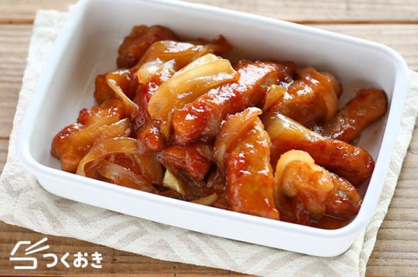 人気の常備菜！豚肉と玉ねぎの甘酢炒め