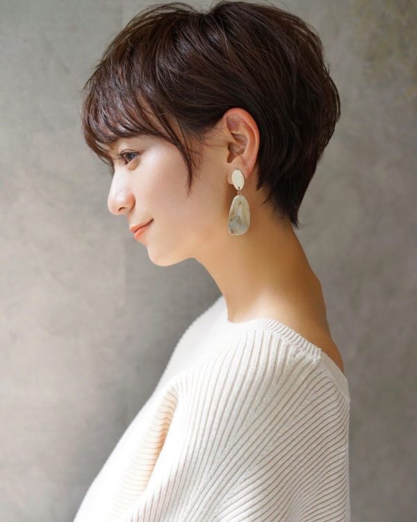 耳掛け×ショートヘアパーティーアレンジ