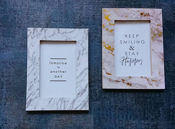 大理石柄のフォトフレーム