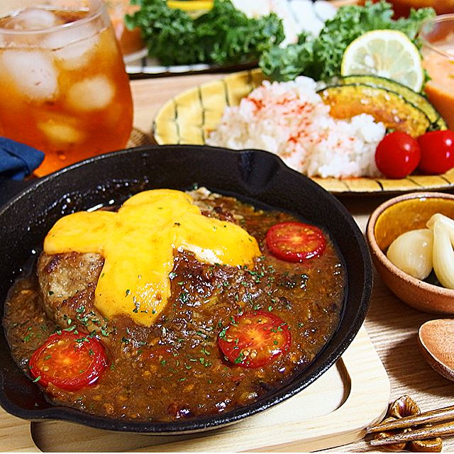オーブン料理はこれ!カレーチーズバーグ
