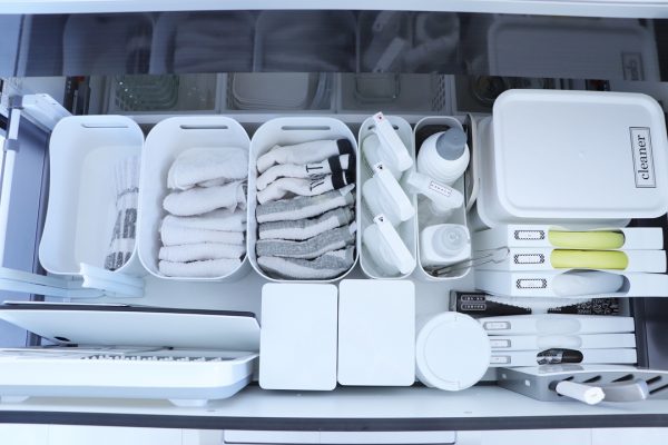 食器棚の引き出し収納《縦置きアイデア》