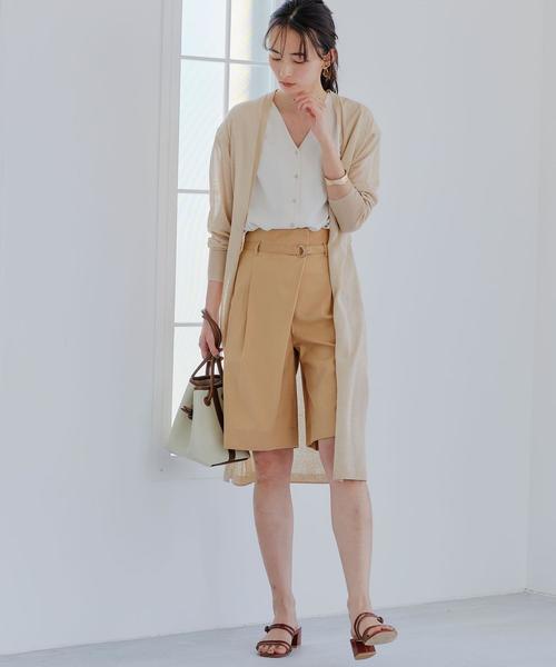 ハーフパンツの秋コーデ 季節感のあるレディースのおしゃれな着こなし Folk