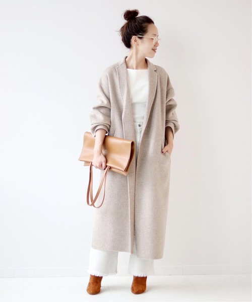 大阪|12月服装|白パンツコーデ