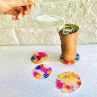 透明でキラキラ 100均メルトビーズで作るカラフルコースターが可愛い Folk