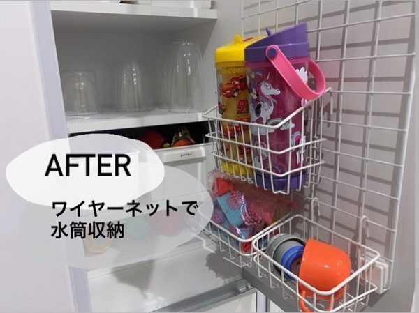 ワイヤーネットで扉裏を活用