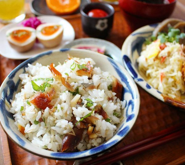 鯖のみりん焼きと大葉の混ぜご飯