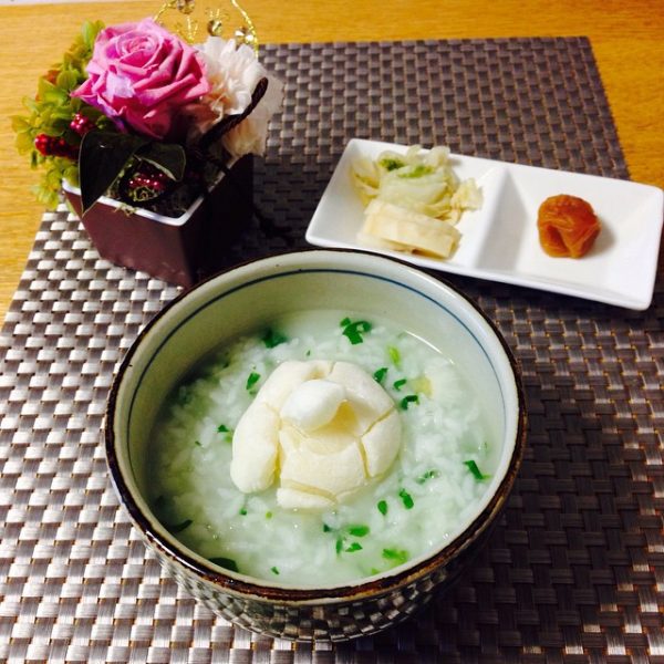 もちもち美味しい！餅入り七草粥