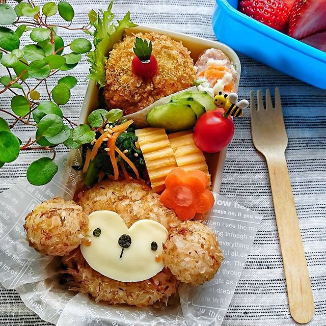 簡単 かわいい動物キャラ弁特集 子供が喜んで食べるセンス抜群のお弁当を参考に Folk