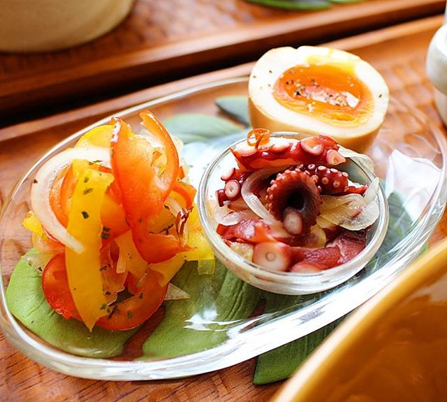 人気の献立!蒸しダコと玉ねぎの南蛮酢