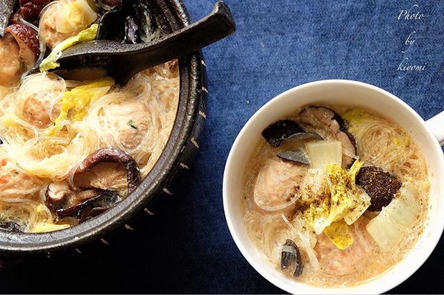 ピェンロー鍋風で!食べる豆乳スープ