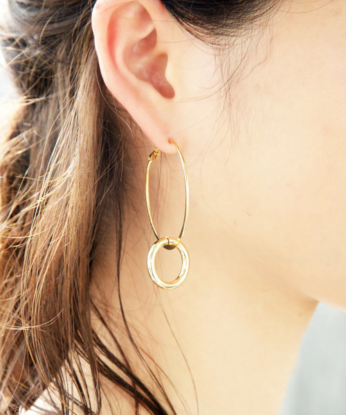 LUON/2リングフープピアス