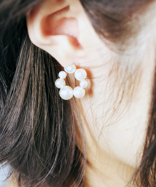 LUON/ミニパールサークルピアス