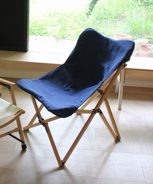 [SPICE OF LIFE] バカンス キャンバスフォールディングウッドチェア 折り畳み椅子