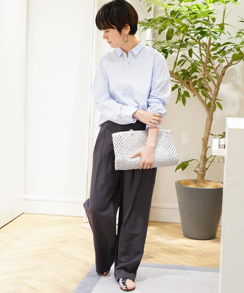 ネイビーワイドパンツ3