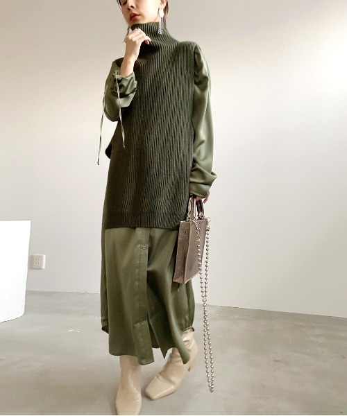 VEST LAYERED SHIRT DRESS