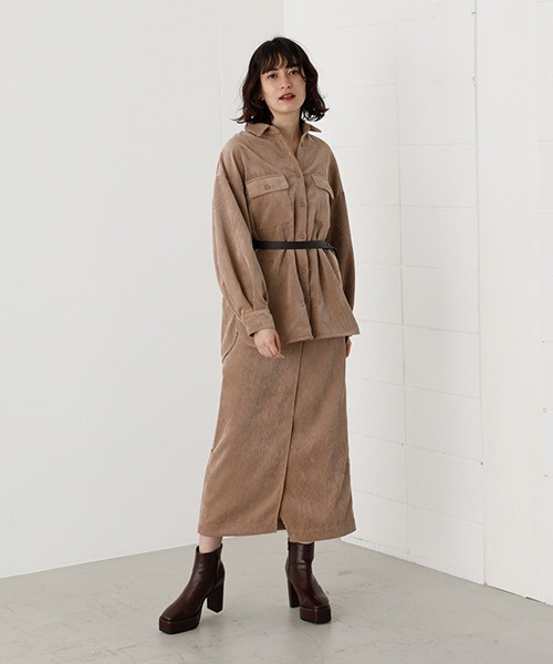 SOFT CORDUROY WRAP SKIRT/ソフトコーデュロイラップスカート