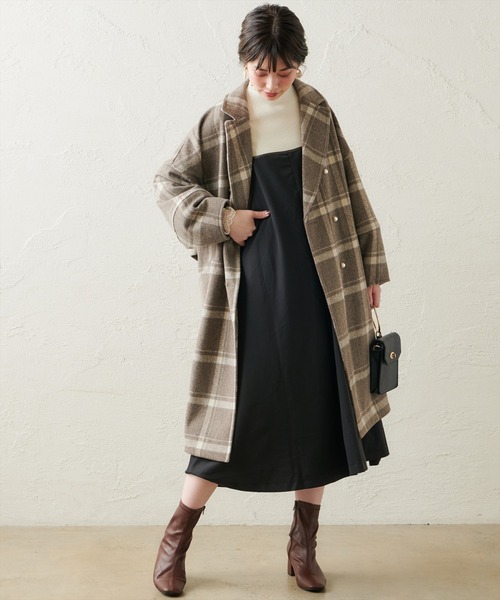 キャミワンピの冬コーデ 21 大人女子のおしゃれな重ね着テクをご紹介 Folk