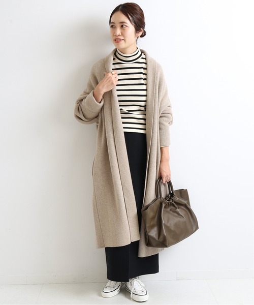 ウールカシミヤニットガウンコート◆