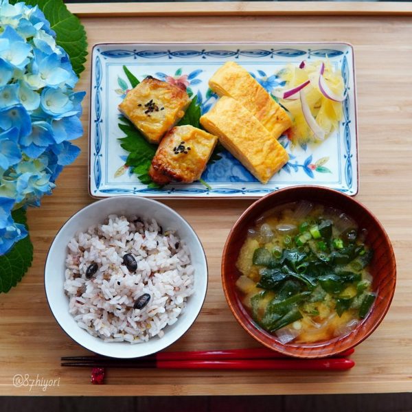 鶏の西京焼きと玉子焼きのワンプレート