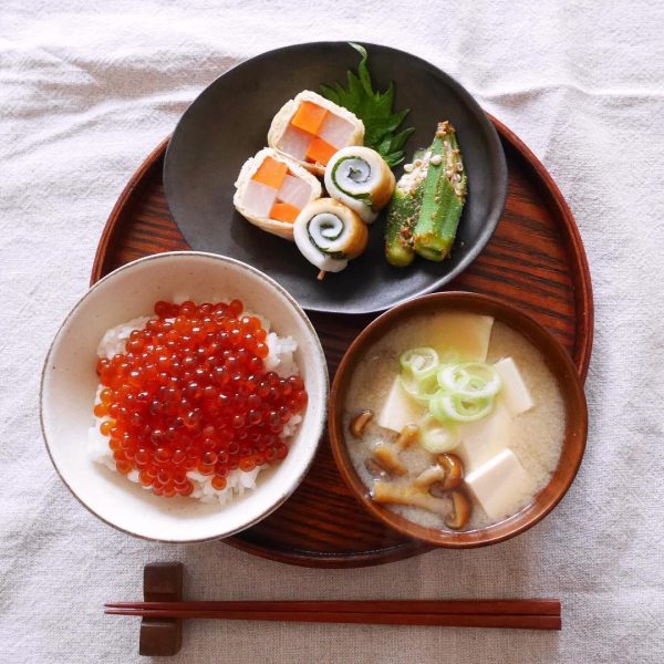 いくら丼のワンプレート