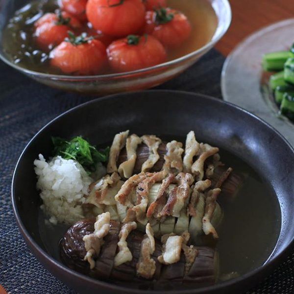 人気メニュー！茄子と豚バラの挟み蒸し焼き