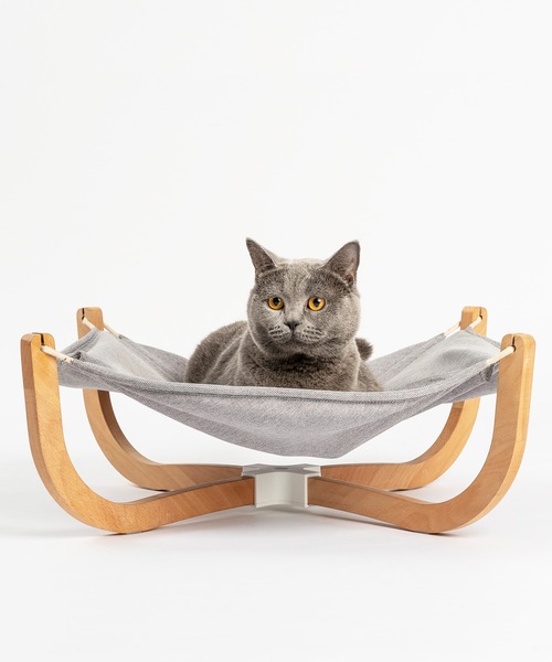 [KYOETSU HONTEN] 「pidan/ピダン」猫用ベッド スタンド型 ハンモック 木製