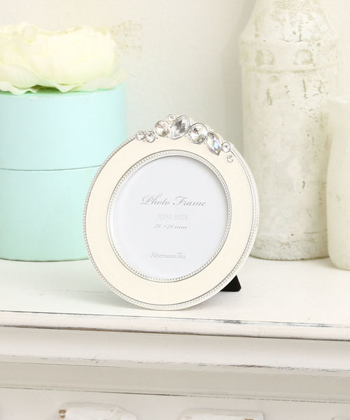 [Afternoon Tea LIVING] ビジュー付きラウンドフレーム