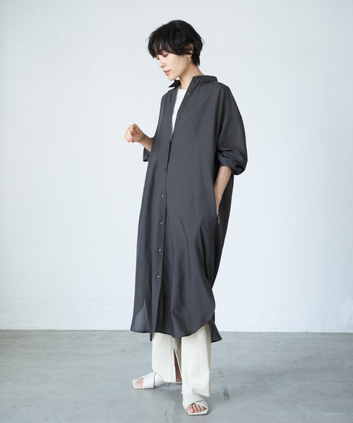 [AMERICAN HOLIC シアーBIGシャツワンピース