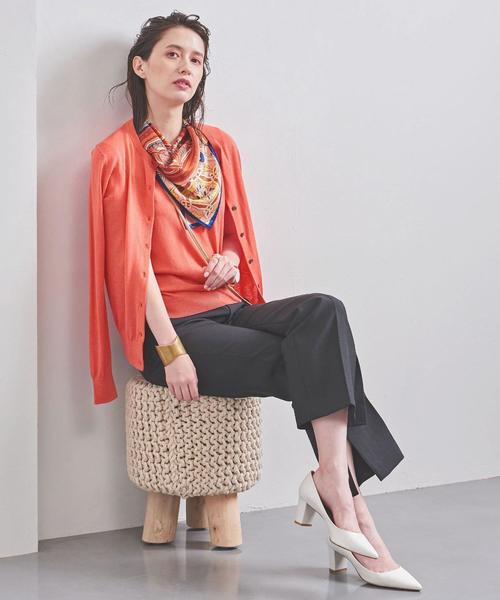 UNITED ARROWS UBCB シルク クルーネック カーディガン