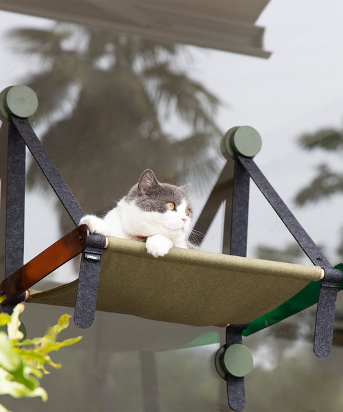 [KYOETSU HONTEN] 「pidan/ピダン」猫用ウィンドウベッド ハンモック 爪とぎ