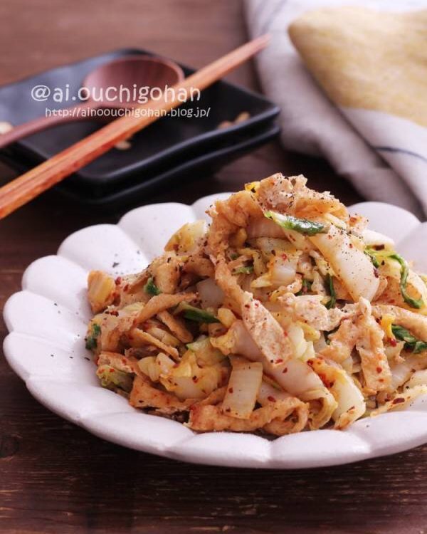 ピリ辛が牡蠣鍋に合う☆白菜の中華炒め