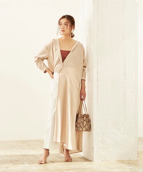 ロングシャツワンピース