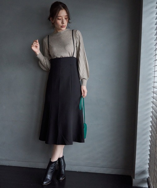 ストラップマーメイドスカート