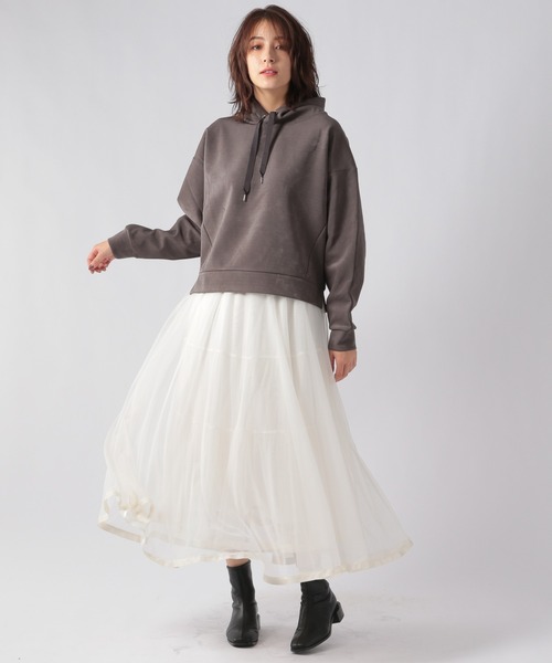 チュールロングスカート