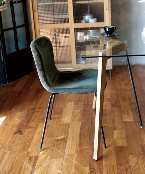 zip design chair corduroy OLIVE / デザインチェア コーデュロイ
